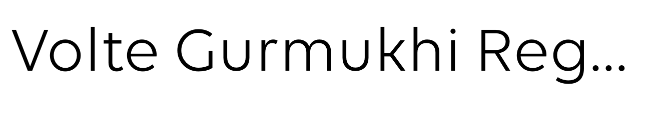Volte Gurmukhi Regular